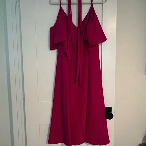 Ann Taylor Pink Cold Shoulder Midi Dress - Picture 3 of 7
